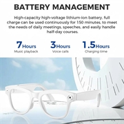 M01S AI Smarte briller med realtidsoversættelse og HD-kamera - hvid