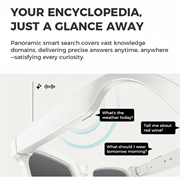 M01S AI Smarte briller med realtidsoversættelse og HD-kamera - hvid