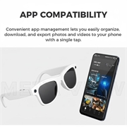 M01S AI Smarte briller med realtidsoversættelse og HD-kamera - hvid