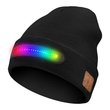 M1-BTD4 LED Beanie Hue med Bluetooth 5.4 og stereohøjttalere