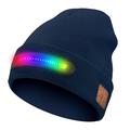 M1-BTD4 LED Beanie Hue med Bluetooth 5.4 og stereohøjttalere - Blå