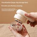 M1 Tøjbørste/fnugfjerner med digitalt LCD-display - hvid