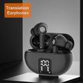 M10 Høretelefoner med oversættelse til flere sprog Trådløs Bluetooth Smart Voice Translator Headset - Sort