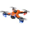 M2S foldbar drone med dobbeltkamera og optisk flow-positionering - orange