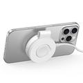 M40 2-i-1 magnetisk trådløs oplader til iPhone, Apple Watch, AirPods - 25W/5W - Hvid