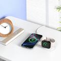 M40 2-i-1 magnetisk trådløs oplader til iPhone, Apple Watch, AirPods - 25W/5W - Hvid