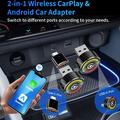 M47 trådløs CarPlay- og Android Auto-adapter - sort