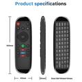 M6 Wireless Air Fly Mouse med tastatur til smart-tv, tv-boks - sort