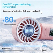 M814 Sammenklappelig TEC-køleventilator med dynamisk display - 3000mAh - lyserød