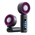 M814 sammenklappelig TEC-køleventilator med dynamisk display - 3000mAh - mørkegrå / lilla