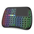 M9 Mini trådløst tastatur med touchpad og RGB-baggrundsbelysning - sort