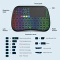 M9 Mini trådløst tastatur med touchpad og RGB-baggrundsbelysning - sort