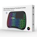 M9 Mini trådløst tastatur med touchpad og RGB-baggrundsbelysning - sort