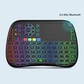 M9 Mini trådløst tastatur med touchpad og RGB-baggrundsbelysning - sort