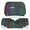 M9 Mini trådløst tastatur med touchpad og RGB-baggrundsbelysning - sort