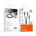 Mcdodo CA-6740 2-i-1 USB-C-kabel 100W hurtig opladning - 1.5m  - Sort