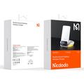 MCDODO CH-1610 MDD 15W Multifunktionel 4 i 1 Trådløs Oplader / Skrivebordsoplader med LED Digitalt Display og Alarmur - Hvid