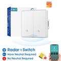 MG-KG126 Zigbee Radar Smart Switch / Menneskelig Sensor Vægkontakt - 2 Gang, 1 Vej