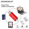 MICRODRIVE 64GB 2-i-1 USB 2.0 / USB-C Flash Drive - Sort