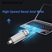 MICRODRIVE 64GB 2-i-1 USB 2.0 / USB-C Flash Drive