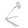 MT137 Foldbar telefon-/tabletholder i aluminiumslegering - 4"-12" - sølvfarvet