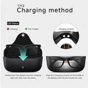 MT5 Ultra Smart Glasses med opladningsetui på 2000mAh