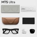MT5 Ultra Smart Glasses med 2000mAh opladningsetui - Sort / brun