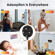 MagSafe-telefonholder med sugekop i silikone - sort