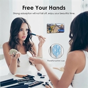 MagSafe-telefonholder med sugekop i silikone - himmelblå