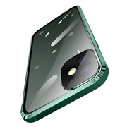 iPhone 11 Magnetisk Cover med Privatlivssikret Hærdet Glas - Guld