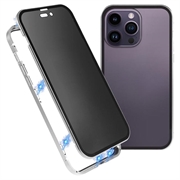 iPhone 15 Pro Magnetisk Cover med Privatlivssikret Hærdet Glas