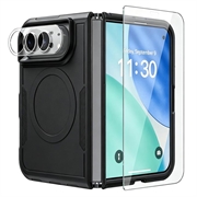 iPhone Duo magnetisk cover med skærmbeskyttelse hærdet glas og kameralinsbeskytter - sort