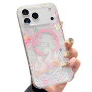 iPhone 17 Pro Max magnetisk cover med indlejrede rhinsten - Svaner