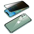 iPhone 11 Magnetisk Cover med Privatlivssikret Hærdet Glas - Grøn