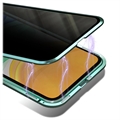 iPhone 11 Magnetisk Cover med Privatlivssikret Hærdet Glas - Grøn