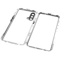 OnePlus Nord CE 5G Magnetisk Cover med Hærdet Glas til Bagsiden - Sølv