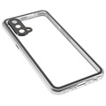 OnePlus Nord CE 5G Magnetisk Cover med Hærdet Glas til Bagsiden - Sølv