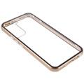 Samsung Galaxy S22 5G Magnetisk Cover med Hærdet Glas - Guld