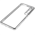 Sony Xperia 1 III Magnetisk Cover med Hærdet Glas til Bagsiden - Sølv
