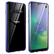 Samsung Galaxy S10 Magnetisk Cover med Hærdet Glas