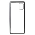 Samsung Galaxy A51 Magnetisk Cover med Skærmbeskyttelse Hærdet Glas - Sølv