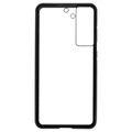 Samsung Galaxy S21 FE 5G Magnetisk Cover med Hærdet Glas - Sort