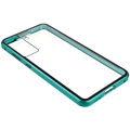Samsung Galaxy S21 FE 5G Magnetisk Cover med Hærdet Glas - Blå