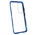 Samsung Galaxy S23+ 5G Magnetisk Cover med Hærdet Glas - Blå
