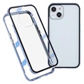 iPhone 13 Magnetisk Cover med Hærdet Glas - Blå