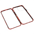iPhone 13 Pro Magnetisk Cover med Hærdet Glas - Rød