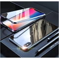 iPhone XS/X Magnetisk Cover med Hærdet Glas - Sort