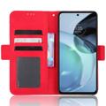 Cardholder Series Motorola Moto G72 Pung Taske - Rød