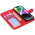 iPhone 14 Plus Magnetisk Detachable Pung Taske - Rød