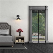 Myggenet til dør med smart magnetisk lukning - 120x210cm - Sort